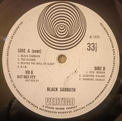 プロフ必読　BLACK SABBATH★Same UK Vertigo Black Sabbath – Mint 1972 UK 1st Press 'Vol. 4' LP / Vertigo Swirl