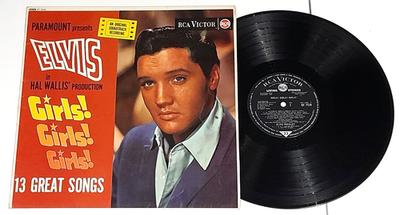 Pink Poly Examples Gripsweat - Elvis' Girls'Girls,Girls STEREO RCA VICTOR album SF 7534