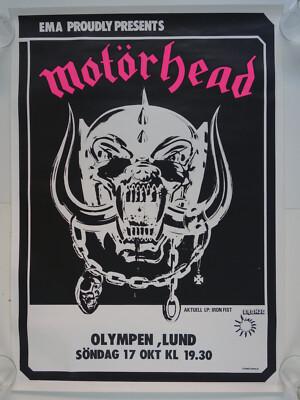 Gripsweat - MOTORHEAD rare orig concert poster 17 October 1982