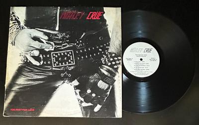 MOTLEY CRUE LEATHUR RECORDS レア盤 Gripsweat - ORIGINAL 1981 MOTLEY CRUE TOO FAST FOR LOVE LEATHUR