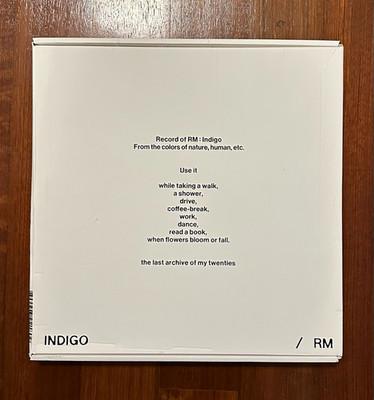 Gripsweat - BTS RM Indigo LP Vinyl Album Record Box set BIGHIT